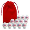 Clip Wipes USA American Flag Golf Balls with Red Accessories Pouch (12PK-Flag) view 1