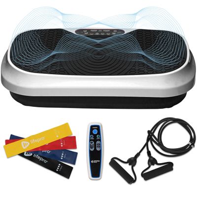 LifePro Waver Mini Vibration Plate for Lymphatic Drainage Whole Body Vibrating Platform Exercise Machine for Muscle Toning & Recovery with Remote & Resistance Bands, Max Load 260 lb