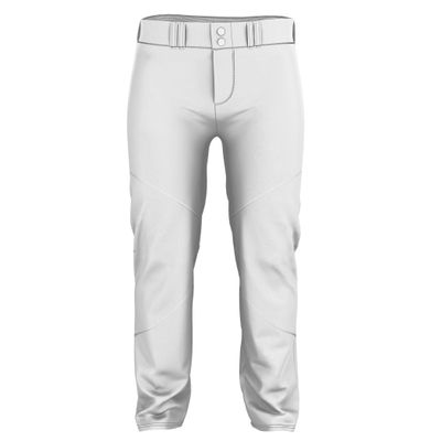 Alleson Athletic Boys Crush Premier Baseball Pant - Breathable Pants with Dura-Stretch Fabric for All-Day Wear, White, X-Large