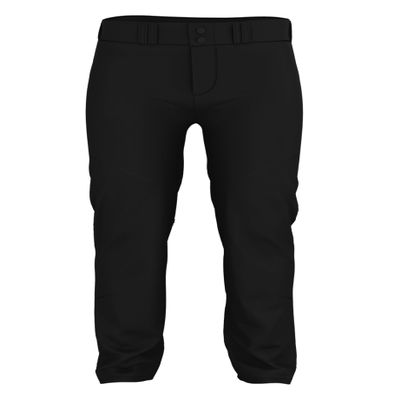 Alleson Athletic Boys Crush Premier Baseball Pant - Breathable Pants with Dura-Stretch Fabric for All-Day Wear, Black, Small