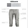 Alleson Athletic Men's Crush Premier Baseball Pant, Grey, S view 4