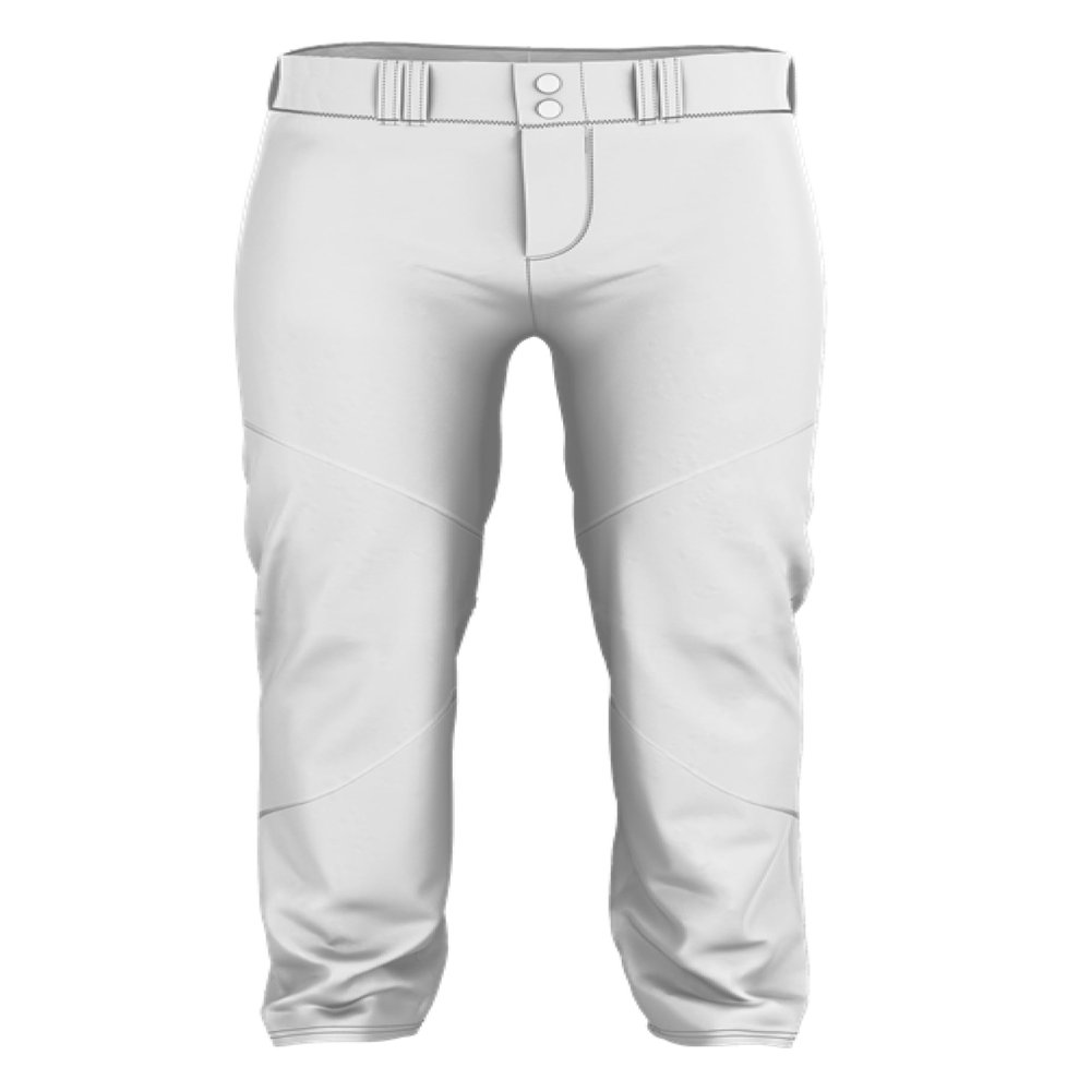 Alleson Athletic Men's Crush Premier Braided Baseball Pant, White/Navy, XX-Large