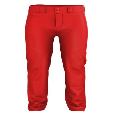 Alleson Athletic Boys Crush Premier Baseball Pant - Breathable Pants with Dura-Stretch Fabric for All-Day Wear, Red, X-Small