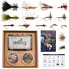 Ventures Fly Co. | 40 Premium Hand Tied Fly Fishing Flies Assortment | Fly Box Included | Dry, Wet, Nymphs, Streamers, Wooly Buggers, Terrestrials | Trout, Bass Lure Set, Kit view 1