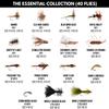 Ventures Fly Co. | 40 Premium Hand Tied Fly Fishing Flies Assortment | Fly Box Included | Dry, Wet, Nymphs, Streamers, Wooly Buggers, Terrestrials | Trout, Bass Lure Set, Kit view 2