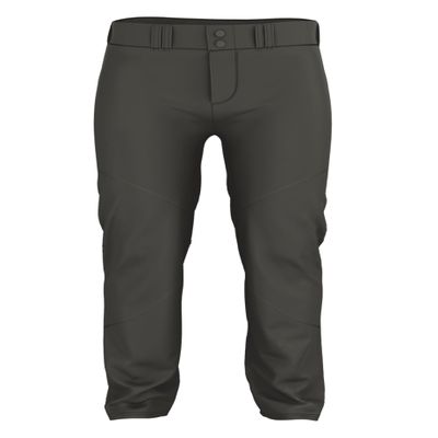 Alleson Athletic Boys Crush Premier Baseball Pant - Breathable Pants with Dura-Stretch Fabric for All-Day Wear, Charcoal Solid, Medium