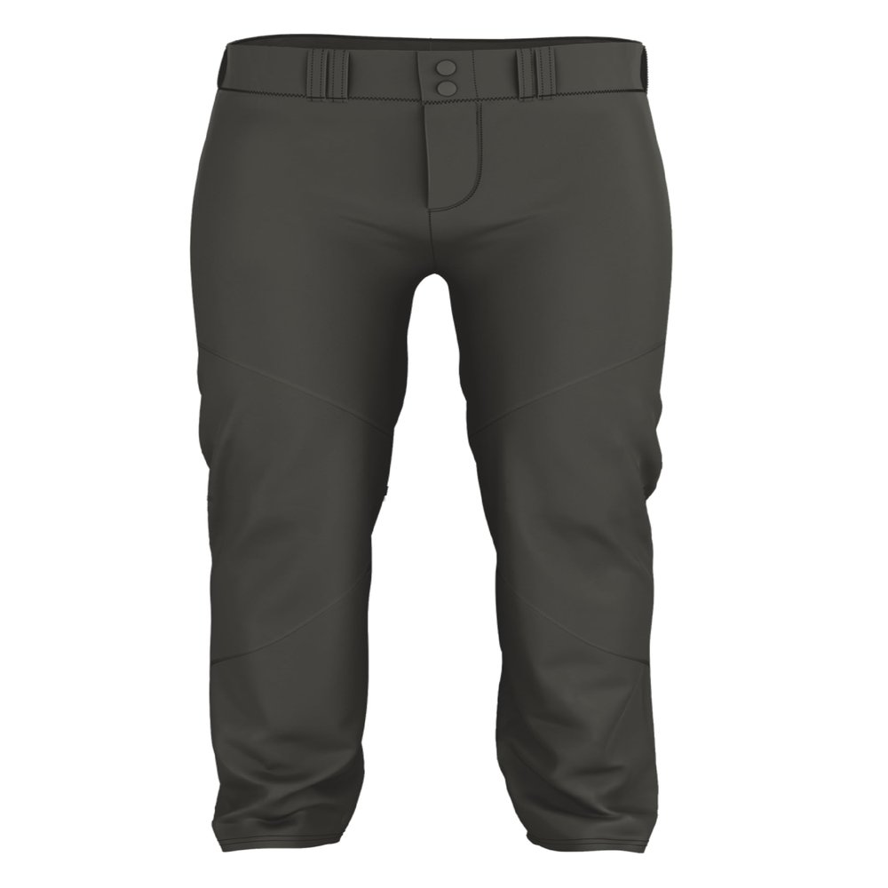 Alleson Athletic Boys Crush Premier Baseball Pant - Breathable Pants with Dura-Stretch Fabric for All-Day Wear, Charcoal Solid, Medium
