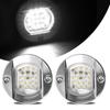 HUSUKU Marine Courtesy Lights, 316 Stainless Steel, SOOP3 P0-1 1200LM 3" White Round 18LED IP65 Boat Transom Mount Light, Waterproof LED Lights Stern/Interior/Cockpit/Pontoon/Marine Lights 10-36V view 1