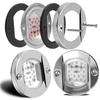 HUSUKU Marine Courtesy Lights, 316 Stainless Steel, SOOP3 P0-1 1200LM 3" White Round 18LED IP65 Boat Transom Mount Light, Waterproof LED Lights Stern/Interior/Cockpit/Pontoon/Marine Lights 10-36V view 4