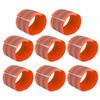 X AUTOHAUX 8 Pcs Reflective Bands for Wrist Reflective Wristbands High Visibility Night Safety Cycling Riding Reflector Tape Straps Bracelet Orange view 1