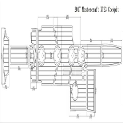 JZ 2017 Mastercraft XT23 Cockpit Boat EVA Teak Decking 1/4" 6mm (Grey+Black)