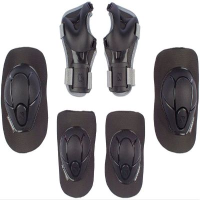 Nijdam Neo Nero Skate Protector Set Black/Grey L