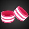 X AUTOHAUX 4 Pcs Reflective Bands for Ankle Reflective Slaps High Visibility Night Safety Cycling Riding Reflector Tape Pink view 3