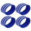 X AUTOHAUX 4pcs Reflective Bands for Arm Reflective Armbands High Visibility Night Cycling Riding Reflector Tape Straps Bracelet Blue view 1
