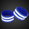 X AUTOHAUX 4pcs Reflective Bands for Arm Reflective Armbands High Visibility Night Cycling Riding Reflector Tape Straps Bracelet Blue view 3