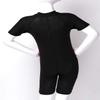 QinCiao Kids Boys One Piece Rash Guard Swimsuit Short Sleeve Water Sports Swimwear Sun Protection Bathing Suit Black 7-8 view 4