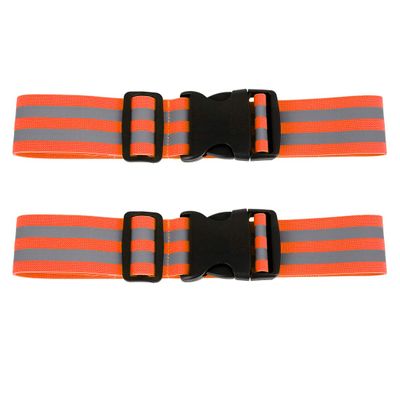 X AUTOHAUX 2 Pcs Reflective Bands for Waist Reflective Belts High Visibility Night Cycling Riding Reflector Tape Orange