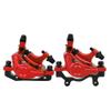 T best Hydraulic Disc Brake, HB-100 Bike Aluminium Alloy Mechanical Disc Brake Front Rear Mountain Bicycle Disc Brake Assembled Set(red) view 3