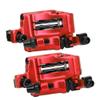 T best Hydraulic Disc Brake, HB-100 Bike Aluminium Alloy Mechanical Disc Brake Front Rear Mountain Bicycle Disc Brake Assembled Set(red) view 4