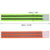 X AUTOHAUX 4pcs Reflective Bands for Arm Reflective Armbands High Visibility Night Cycling Riding Reflector Tape Straps Bracelet Green Orange view 4