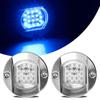 HUSUKU LED Marine Courtesy Lights, 316 Stainless Steel, SOOP3 P0-1 1200LM 3" Blue Round 18LED IP65 Boat Transom Mount Light, Waterproof LED Lights Stern/Interior/Cockpit/Pontoon/Marine Lights 10-36V view 1