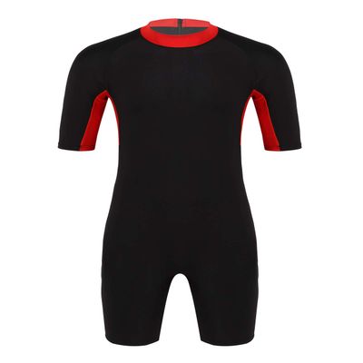 FEESHOW Women's Mens One Piece Rash Guard Full Body Swimsuit Wetsuit Sun Protection Dive Skin Surf Suit Red XL
