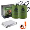 Mezonn Emergency Sleeping Bag Survival Bivy Sack Use as Emergency Blanket Lightweight Survival Gear for Outdoor Hiking Camping Keep Warm After Earthquakes, Hurricanes and Other disasters (Green Set) view 1
