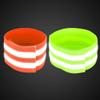 X AUTOHAUX 4pcs Reflective Bands for Wrist Ankle Reflective Wristbands Slaps High Visibility Night Cycling Riding Reflector Tape Straps Bracelet Orange Green view 3