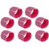 X AUTOHAUX 8 Pcs Reflective Bands for Wrist Reflective Wristbands High Visibility Night Safety Cycling Riding Reflector Tape Straps Bracelet Pink view 1
