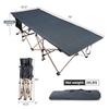 REDCAMP Oversized Camping Cots for Adults 500lbs, 33.5'' Extra Wide Tall Sleeping Cots Heavy Duty, XL Cots Portable for Outdoor Indoor Office, Dark Grey view 2
