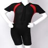 QinCiao Kids Boys One Piece Rash Guard Swimsuit Short Sleeve Water Sports Swimwear Sun Protection Bathing Suit Black 8-10 view 3