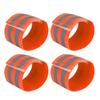 X AUTOHAUX 4 Pcs Reflective Bands for Wrist Reflective Wristbands High Visibility Night Safety Cycling Riding Reflector Tape Straps Bracelet Orange view 1