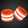 X AUTOHAUX 4 Pcs Reflective Bands for Wrist Reflective Wristbands High Visibility Night Safety Cycling Riding Reflector Tape Straps Bracelet Orange view 3