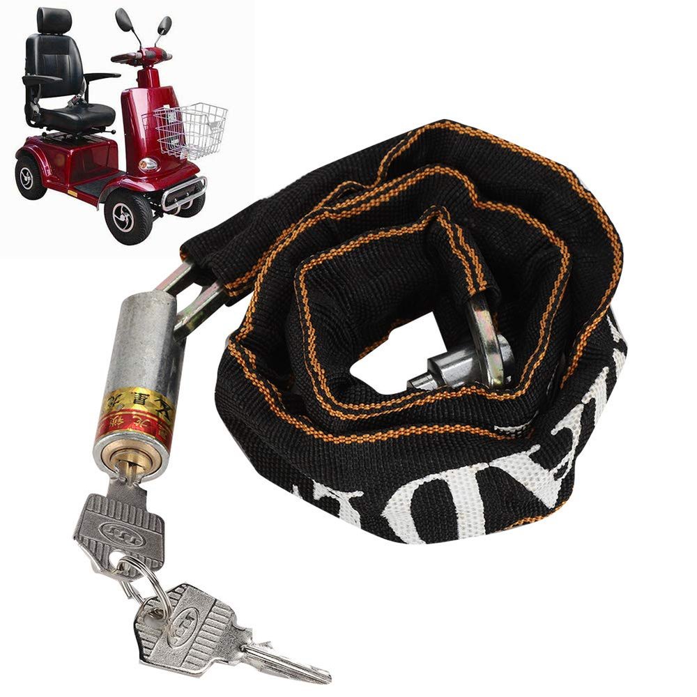 Motorcycle Chain Lock, Anti-Theft Chain Lock, Great Bike Safety Tool, Bike Wheelchair Lock Scooter Lock Chain Bike Lock for Road Bike Mountain Bike