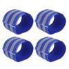 X AUTOHAUX 4 Pcs Reflective Bands for Wrist Reflective Wristbands High Visibility Night Safety Cycling Riding Reflector Tape Straps Bracelet Blue view 1