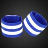 X AUTOHAUX 4 Pcs Reflective Bands for Wrist Reflective Wristbands High Visibility Night Safety Cycling Riding Reflector Tape Straps Bracelet Blue view 3