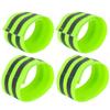 X AUTOHAUX 4pcs Reflective Bands for Wrist Ankle Reflective Wristbands Slaps High Visibility Night Cycling Riding Reflector Tape Straps Bracelet Green view 1