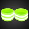 X AUTOHAUX 4pcs Reflective Bands for Wrist Ankle Reflective Wristbands Slaps High Visibility Night Cycling Riding Reflector Tape Straps Bracelet Green view 3