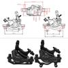 Hydraulic Disc Brake, HB-100 Bike Aluminium Alloy Mechanical Disc Brake Front Rear Mountain Disc Brake Assembled Set(black) Hb-100 Hydraulic Brakes view 2