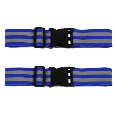 X AUTOHAUX 2 Pcs Reflective Bands for Waist Reflective Belts High Visibility Night Safety Cycling Riding Reflector Tape Blue