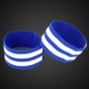 X AUTOHAUX 8pcs Reflective Bands for Arm Reflective Armbands High Visibility Night Cycling Riding Reflector Tape Straps Bracelet Blue view 3