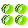 X AUTOHAUX 4 Pcs Reflective Bands for Wrist Reflective Wristbands High Visibility Night Safety Cycling Riding Reflector Tape Straps Bracelet Green view 1
