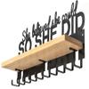 iBobbish Premium Medal Hanger Display Trophy Shelf,She believed she could SO SHE DID Upgraded Trophy and Medal Display Shelf for Wrest,gymanstics,Race,Soccer view 1