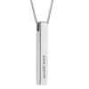 925 Sterling Silver Personalized 4 Sides Vertical Bar Pendant Necklace Custom Made with Any Message Text (925 Sterling Silver) view 1