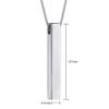 925 Sterling Silver Personalized 4 Sides Vertical Bar Pendant Necklace Custom Made with Any Message Text (925 Sterling Silver) view 2