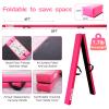 FC FUNCHEER 8FT Folding Balance Beam Gymnastics Beam Wood core Floor Beam with Anti-Slip Bottom Stainless Hinge and Carrying Bag  (Polyester, Light Pink) view 2