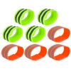 X AUTOHAUX 8pcs Reflective Bands for Arm Ankle Reflective Armbands Slaps High Visibility Night Cycling Riding Reflector Tape Straps Bracelet Orange Green view 1