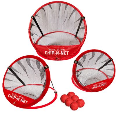Golf Chip-N-Net Sports 3 Piece Chipping Nets Target Practice Set with Accessories Including 12 Practice Golf Balls and a Complimentary Carrying Case for Indoor and Outdoor Use