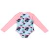 Freebily Kids Girls Long Sleeve One-Piece Flower Printed Front Zipper Swimsuit Rash Guard Tshirt with UPF 50+ Sun Protection Pink 10 view 4