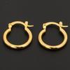 24K Gold Color Hoop Earrings Fashion New Model Earrings Dubai Ethiopian African Jewelry view 3